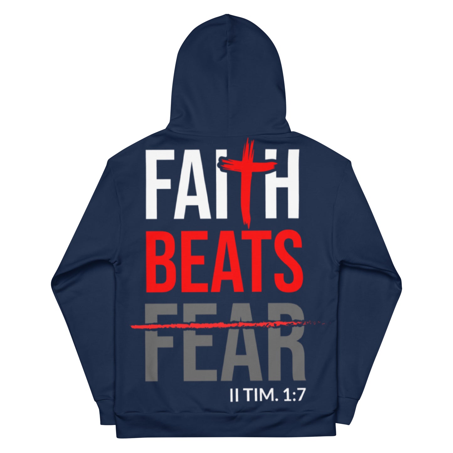 Faith Beats Fear Unisex Hoodie-Black